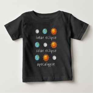 Lustige Mond-Sonnenfinsternis-Apokalypse Baby T-shirt