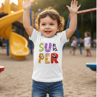Lustige Monster-Buchstaben 'Super Kids'