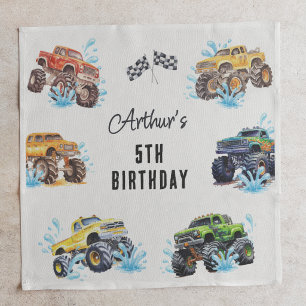 Lustige Monster-Truck-Geburtstags-Poolparty Serviette