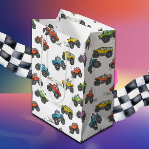 Lustige Monster-Trucks-Geburtstagsfeier Mittlere Geschenktüte