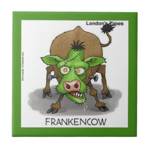 Lustige Monsterkuh Keramikfliese