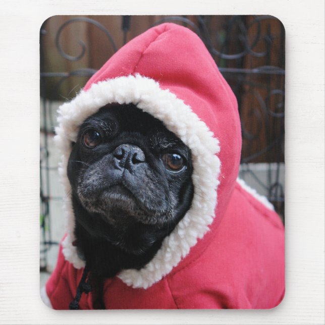 Lustige Mops-Mausunterlage Mousepad (Vorne)