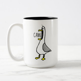 Lustige Möwe Keramik Tasse