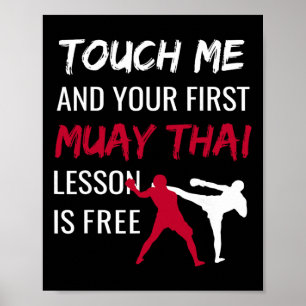 Lustige Muay-Thai-Kampfsportarten Selbstverteidigu Poster
