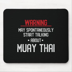Lustige Muay-Thai-Warnung - Nak Muay, Kickboxen Gi Mousepad