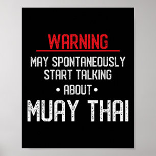 Lustige Muay-Thai-Warnung - Nak Muay, Kickboxing-G Poster
