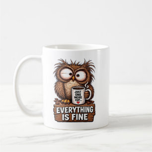 Lustige müde Eule Kaffee Kaffeetasse