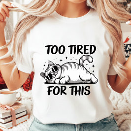 Lustige müde Katze mit Sonnenbrille Sassy Damen T-Shirt
