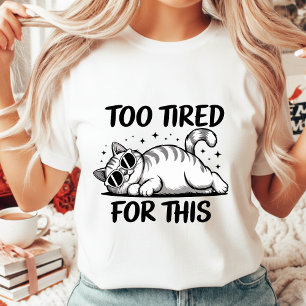 Lustige müde Katze mit Sonnenbrille Sassy Damen T-Shirt