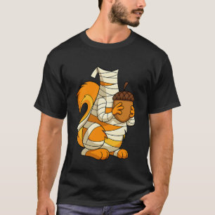 Lustige Mumie Eichhörnchen Faules Halloween-Kostüm T-Shirt