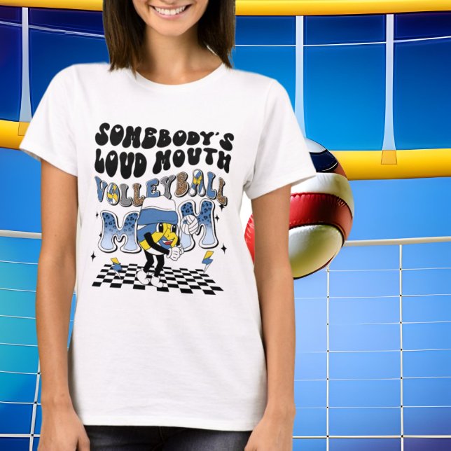 lustige Mundvolleyball Mama Wortart T-Shirt (Von Creator hochgeladen)