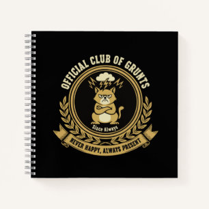Lustige mürrische Katze   Offizieller Club der mür Notizbuch