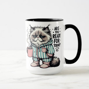 Lustige mürrische Katzen-Morgen-Tasse Bist du bere Tasse