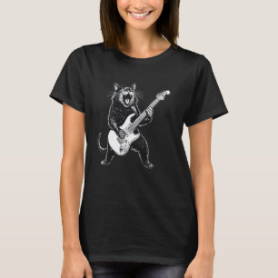 Lustige Musik: Rockkatze spielt Gitarre T-Shirt