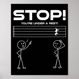Lustige Musikregierungsbehörde Musikalische Note M Poster