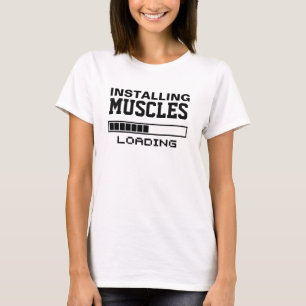 Lustige Muskeln Geek T-Shirt