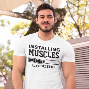 Lustige Muskeln Geek T-Shirt