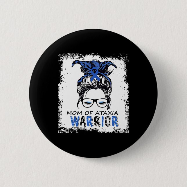Lustige Mutter eines Ataxie-Kriegers  Button (Vorderseite)