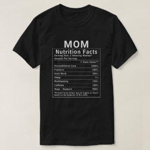 Lustige Mutter-Ernährungsfakten Muttertagsgeschenk T-Shirt