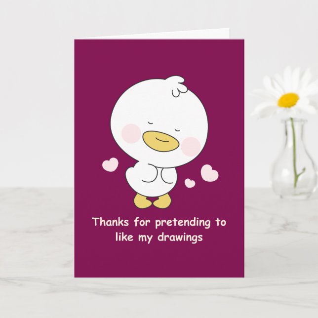 Lustige Mutter Karte Mit Süßer Ente (Kleine Pflanze)