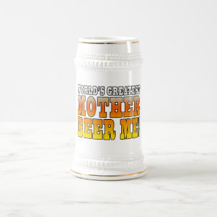 Lustige Mutter-Mama-weltbestes Mutter-Bier ich! Bierglas