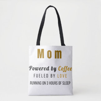 Lustige Mutter-Tasche – Angetrieben von Kaffee, mo