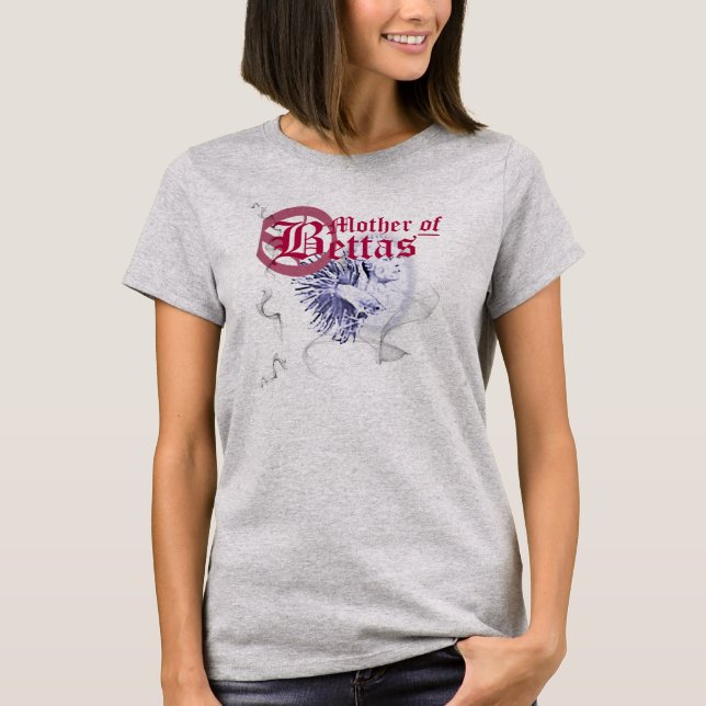 Lustige Mutter von Bettas T-Shirt (Vorderseite)