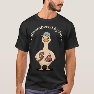 Lustige Mutter von Jungen, die von Jungen-Football T-Shirt