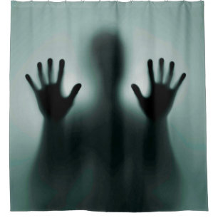 Lustige mysteriöse beängstigende Mann-Silhouette Duschvorhang