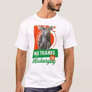 Lustige Nachladende Koala Introvertierte Stimmung T-Shirt