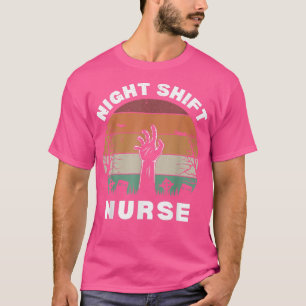 Lustige Nachtschicht Krankenschwester Skelett Hall T-Shirt