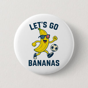 Lustige Nana Fußball Cartoon Tritt Ll USA-Flagge B Button