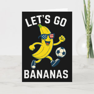 Lustige Nana-Fußball-Cartoon-Tritt Ll USA-Flagge S Karte