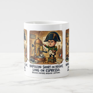 Lustige Napoleon-Kaffee-Karrikatur - Klein auf Höh Jumbo-Tasse