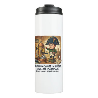 Lustige Napoleon-Kaffee-Karrikatur - Klein geraten Thermosbecher