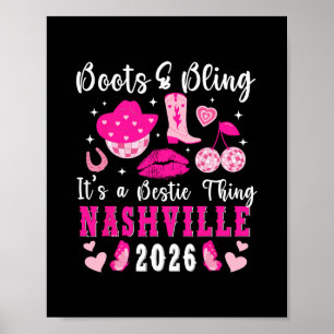Lustige Nashville-Bestenfreundinnen-Reise 2026 Bes Poster