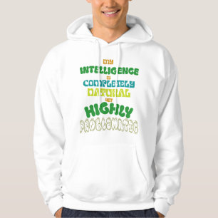 Lustige natürliche Intelligenz Vintage-Typografie Hoodie