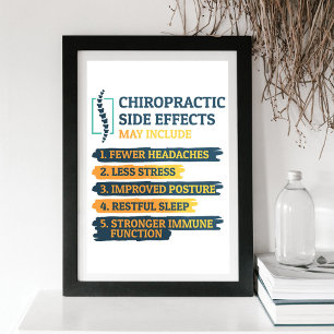 Lustige Nebenwirkungen der Chiropraktik Chiroprakt Poster