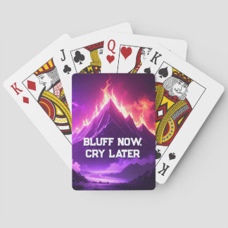 Lustige Neon-Bluff-Now-Cry-Later-Karten Spielkarten