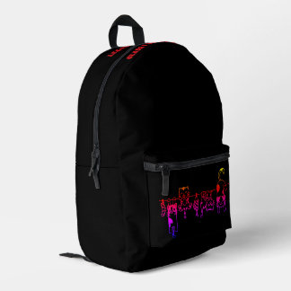 Lustige Neon-Gradienten-Katzen Personalisierter Sc Bedruckter Rucksack