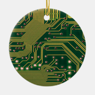 Lustige nerdige Computer-Motherboard Keramikornament