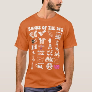 Lustige nerdige ikonische Pop-Rock-Bands der 70er  T-Shirt