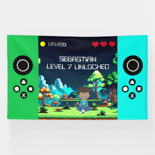 Lustige Neuheit Computerspiel Geburtstagsfeier Banner