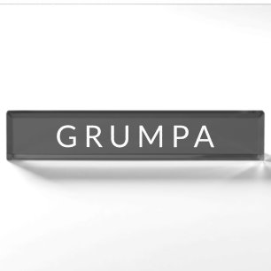 Lustige Neuheit für grummeligen Opa Grafik De Namensplakette