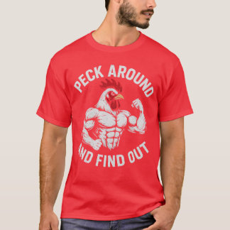 Lustige Neuheit herumpicken und herausfinden, Hühn T-Shirt