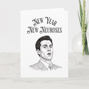 Lustige Neujahrsferien-Sorge Karte