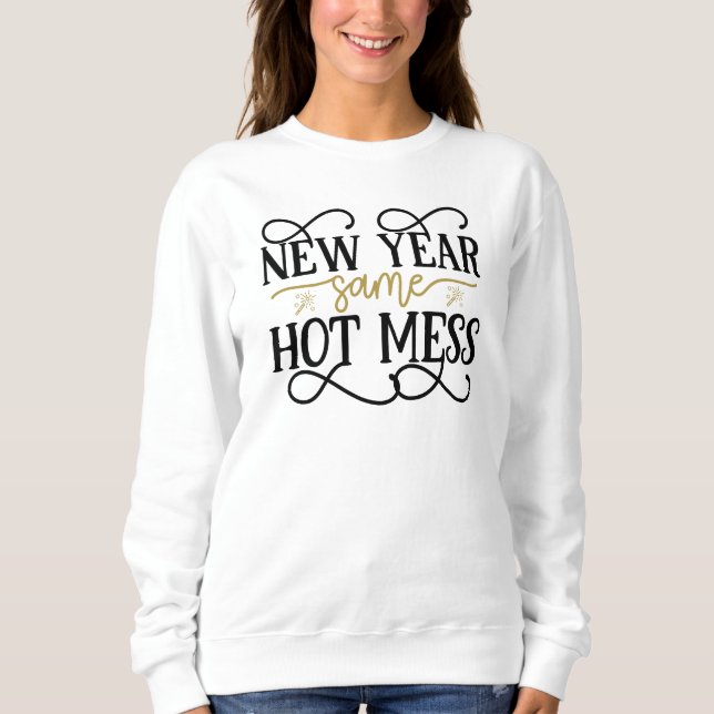 lustige Neujahrskünstlerin Sweatshirt (Vorderseite)