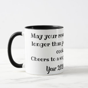 Lustige Neujahrswünsche Tasse