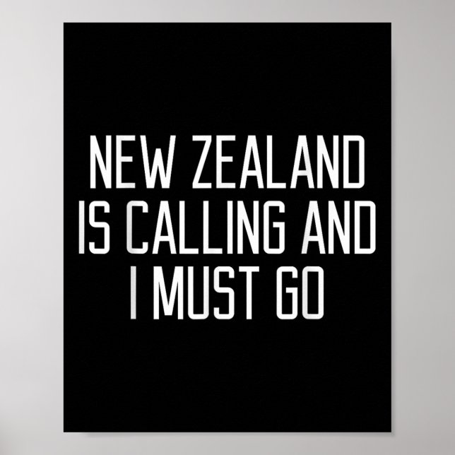 Lustige Neuseeland-Zitat  Poster (Vorne)