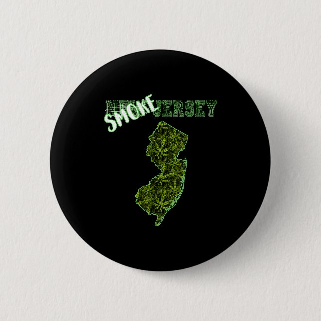 Lustige New Jersey Weed Weed Kultur  Button (Vorderseite)